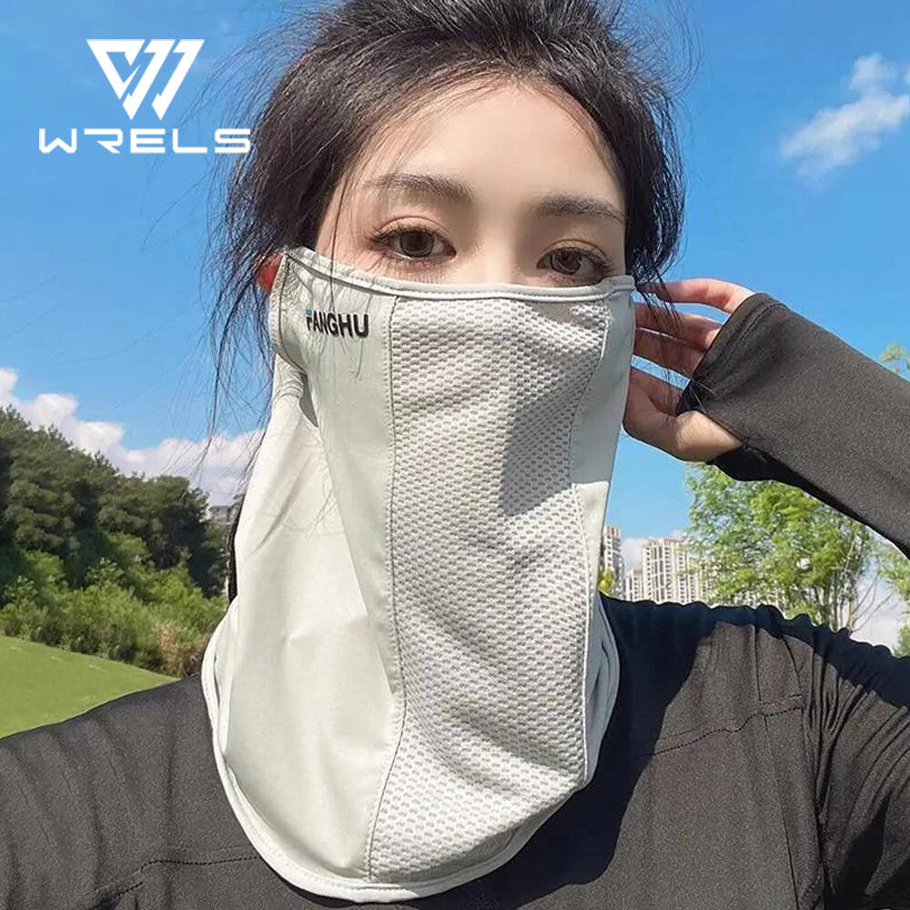 Sports Mask Breathable - หน้ากากป้องกันแสงแดดตาข่ายระบายอากาศหูห่วงหน้ากากยืดหยุ่นครีมกันแดดป้องกันรังสียูวีใบหน้าครอบคลุมบางระบายอากาศกีฬาคอสนับแข้ง