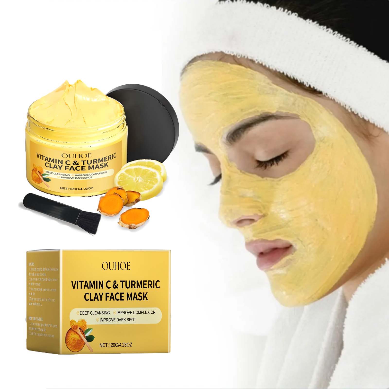 วิตามิน C โคลนขมิ้น Mask Exfol - Dust Mask Construction บทวิจารณ์และราคา