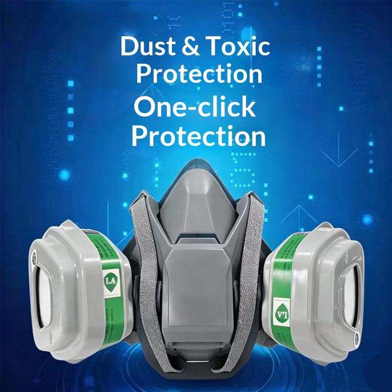 หน้ากากกันแก๊สซิลิโคน 6502QL พ - Dust Mask Construction บทวิจารณ์และราคา